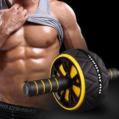 Dual-Wheel Silent Ab Rollers Abdominal Roller for Core Workout Fitness Equipment with Non-Slip Base for Men Women Home Gym