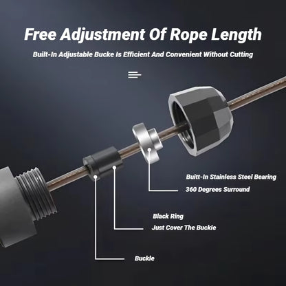 The New Jump Rope Steel Wire Skipping Exercise Adjustable Jumping Fitness Workout Training Home Sport Equipment Tangle-Free